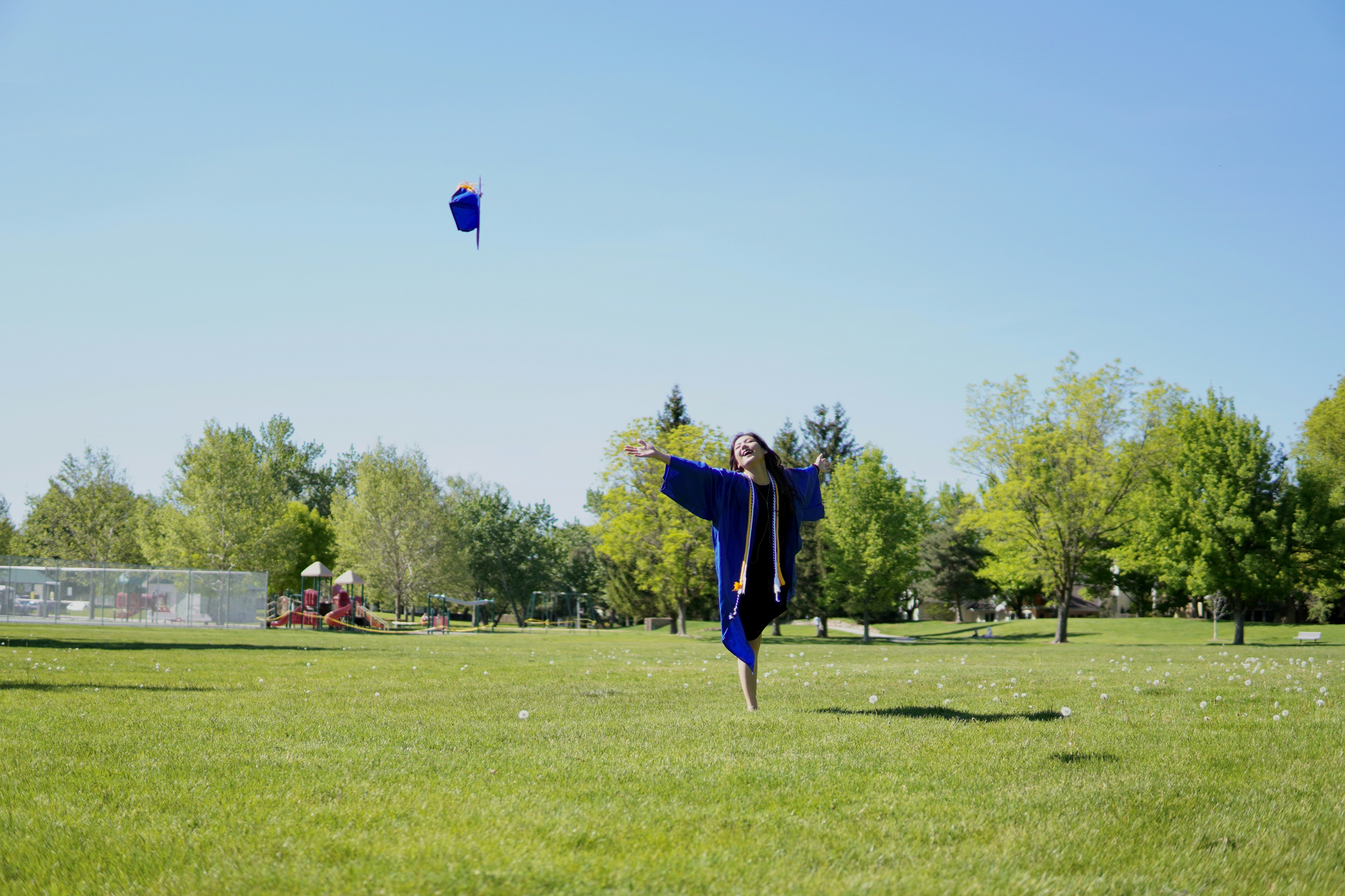 A person flying a kite