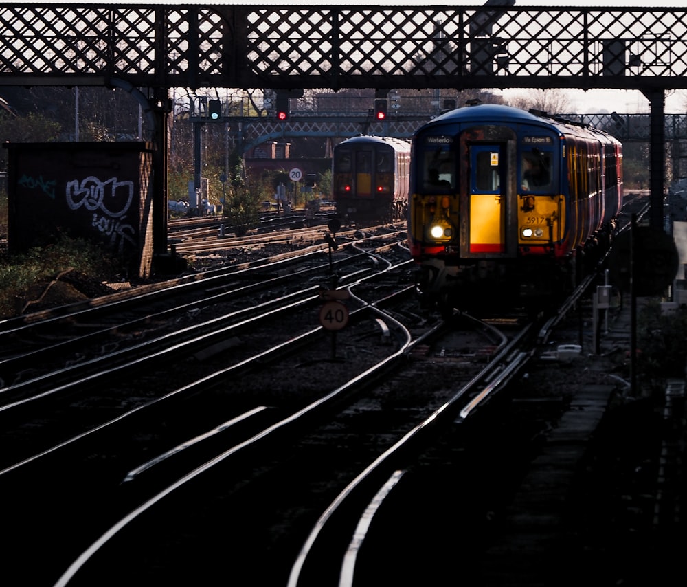 trains on the railway tracks