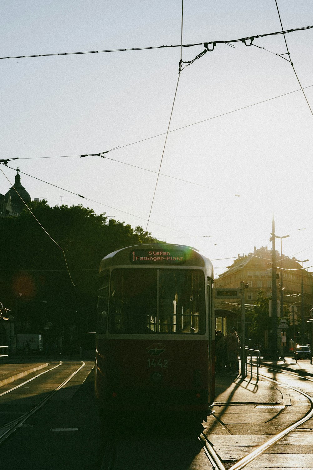 a trolley on the street