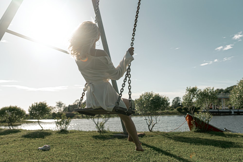 a man on a swing