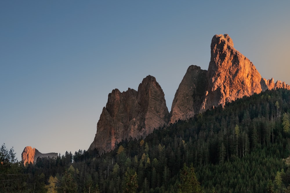 a group of tall rocky mountains