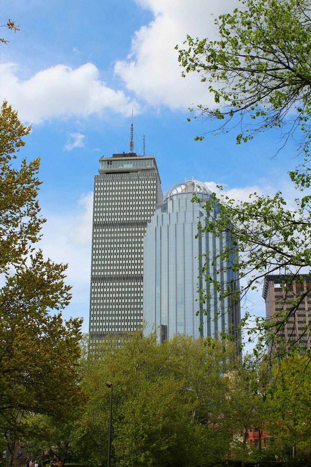 a couple of tall buildings