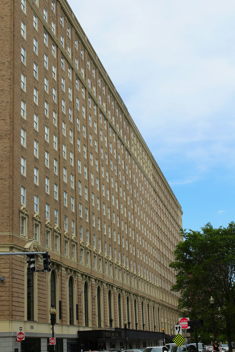 a tall building with many windows