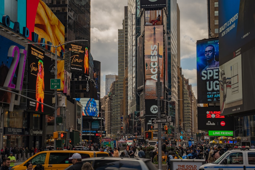 a busy city street