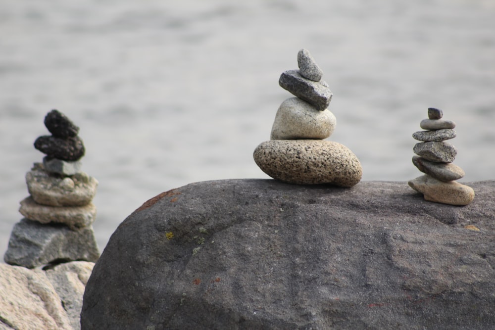 a group of rocks stacked on top of each other