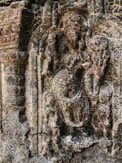 a close-up of a stone sculpture