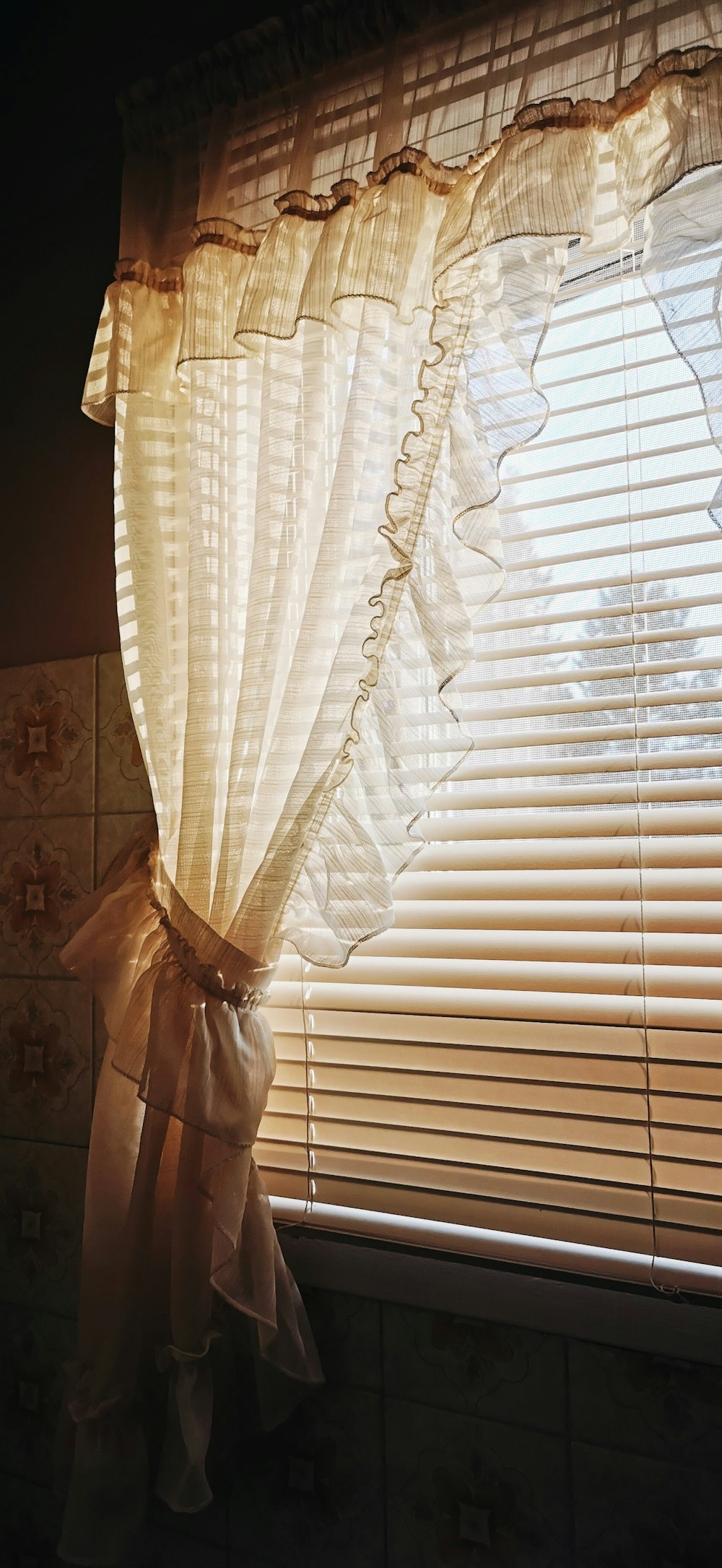 a curtain from a window