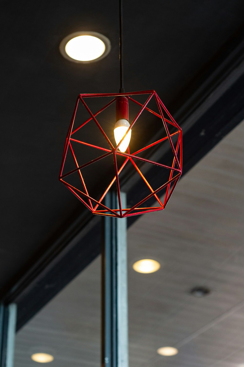 a red and white basketball hoop