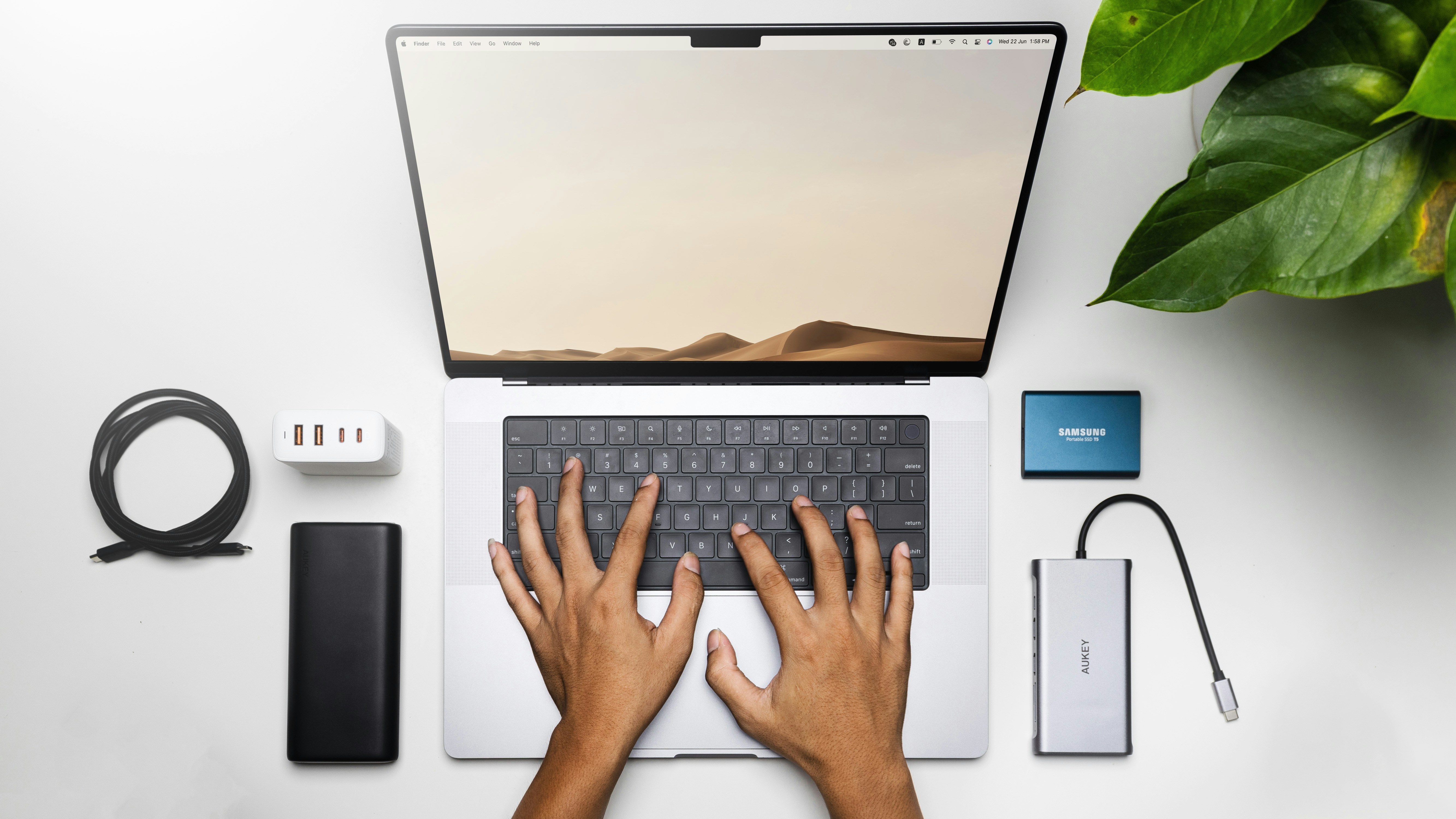 Person working on laptop