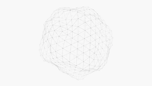 a white sphere with a black background