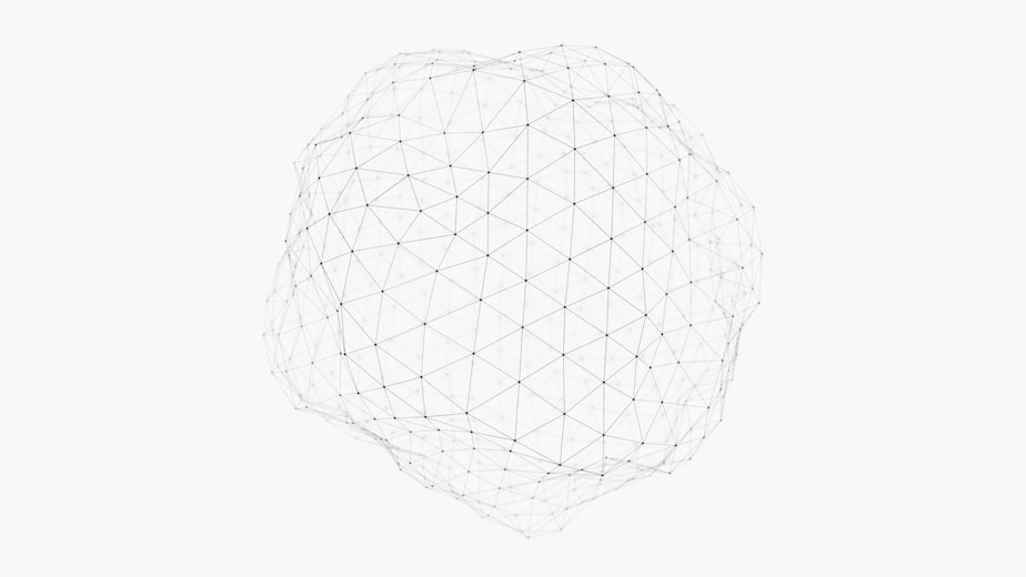 a white sphere with a black background