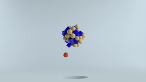 a group of colorful balls