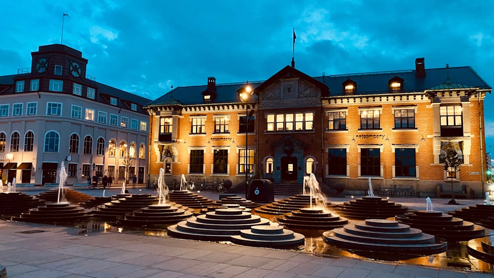 a building with a large courtyard