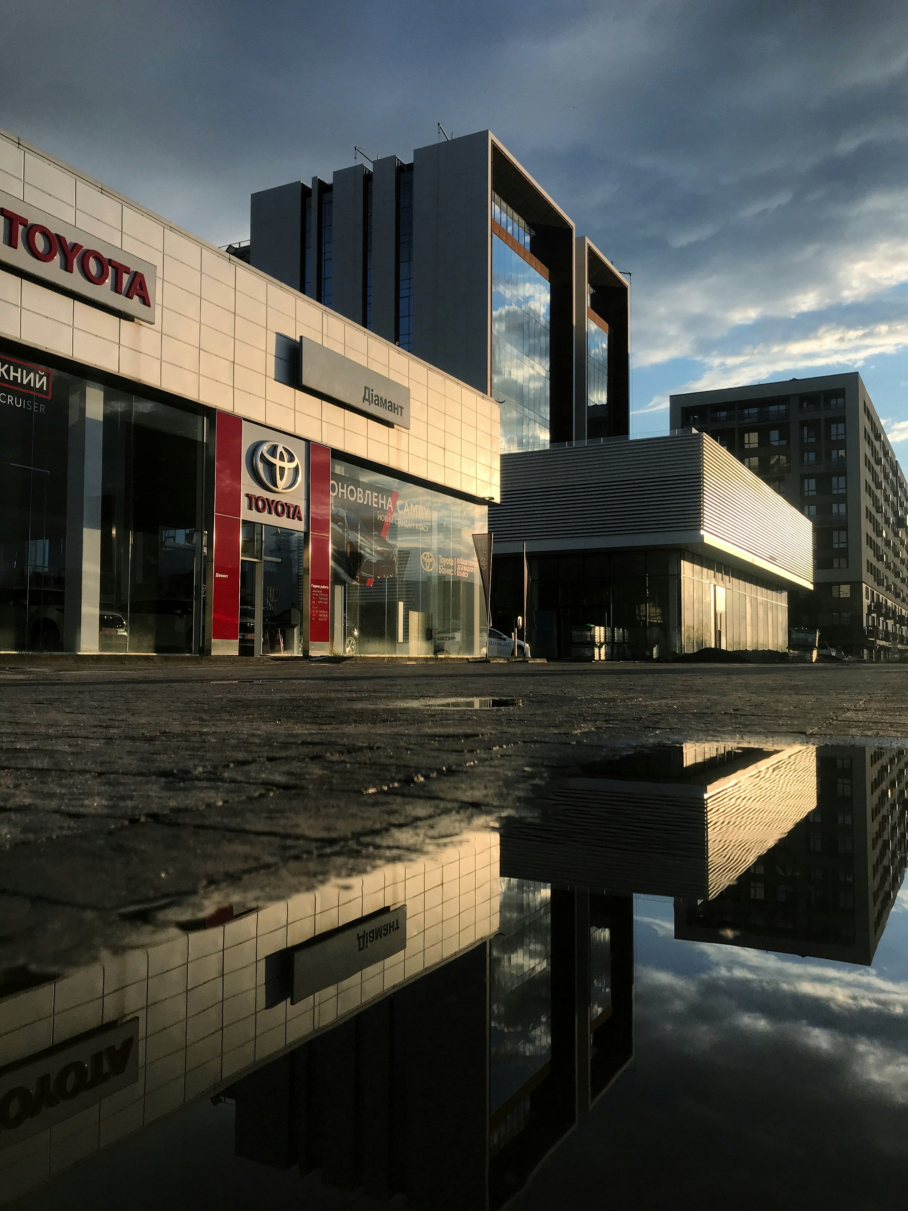 a building with a glass front