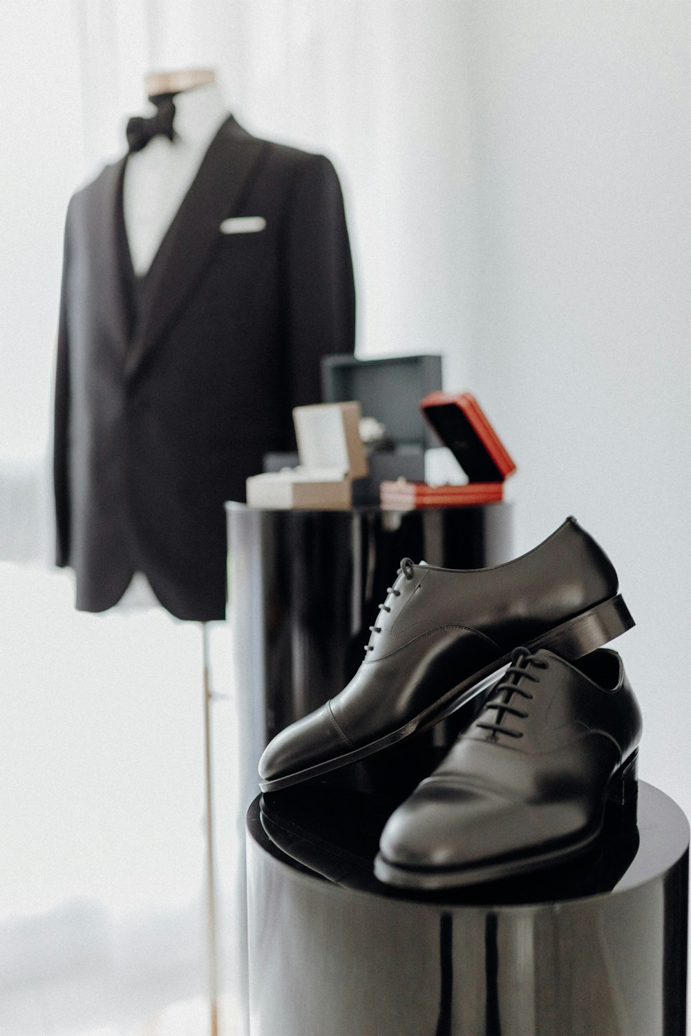 a pair of shoes on a table