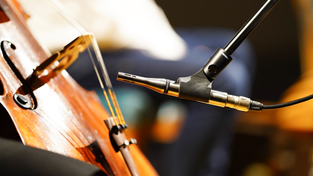 a violin with a bow