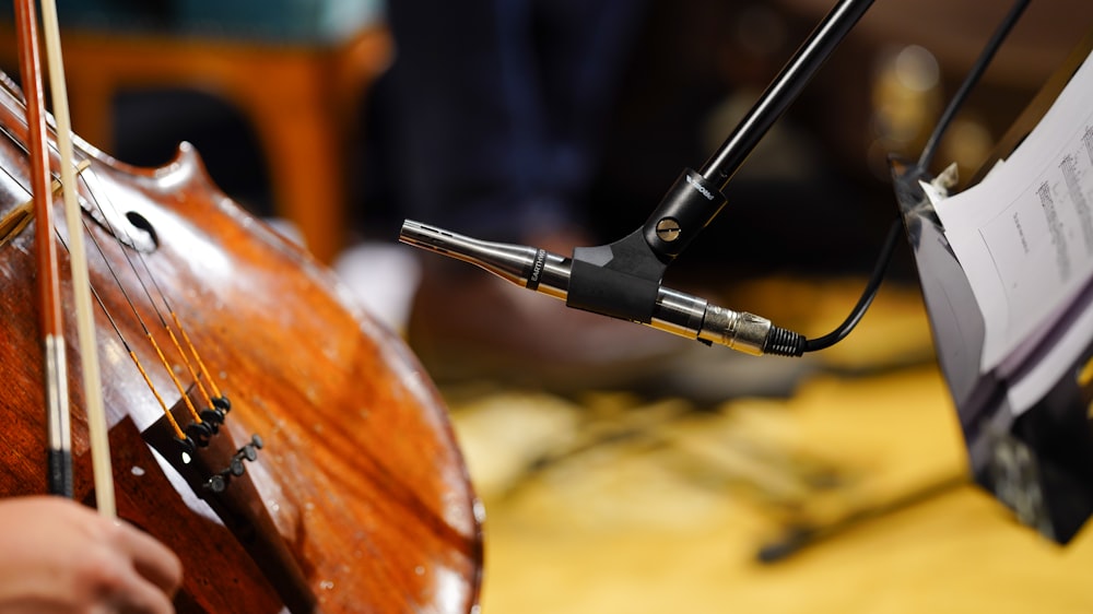 a violin with a bow