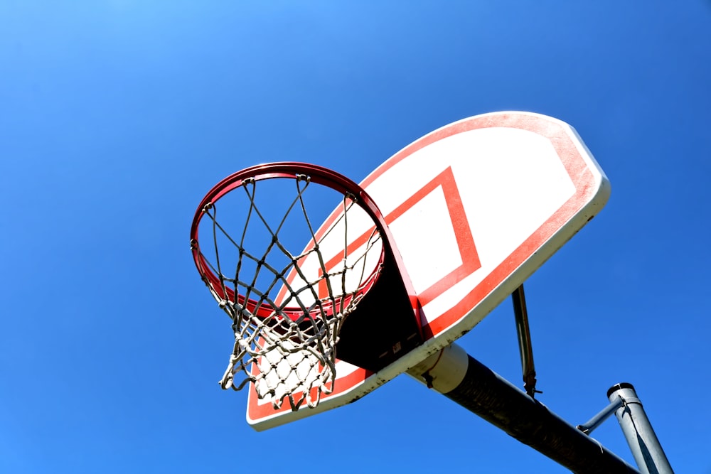 a basketball hoop with a net