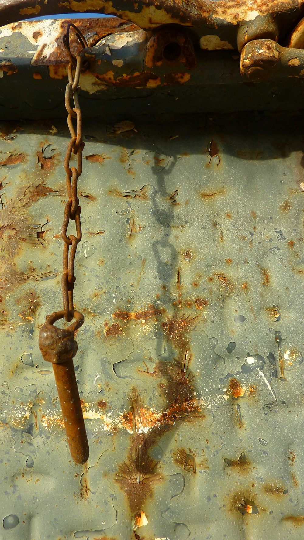 a rusted metal surface