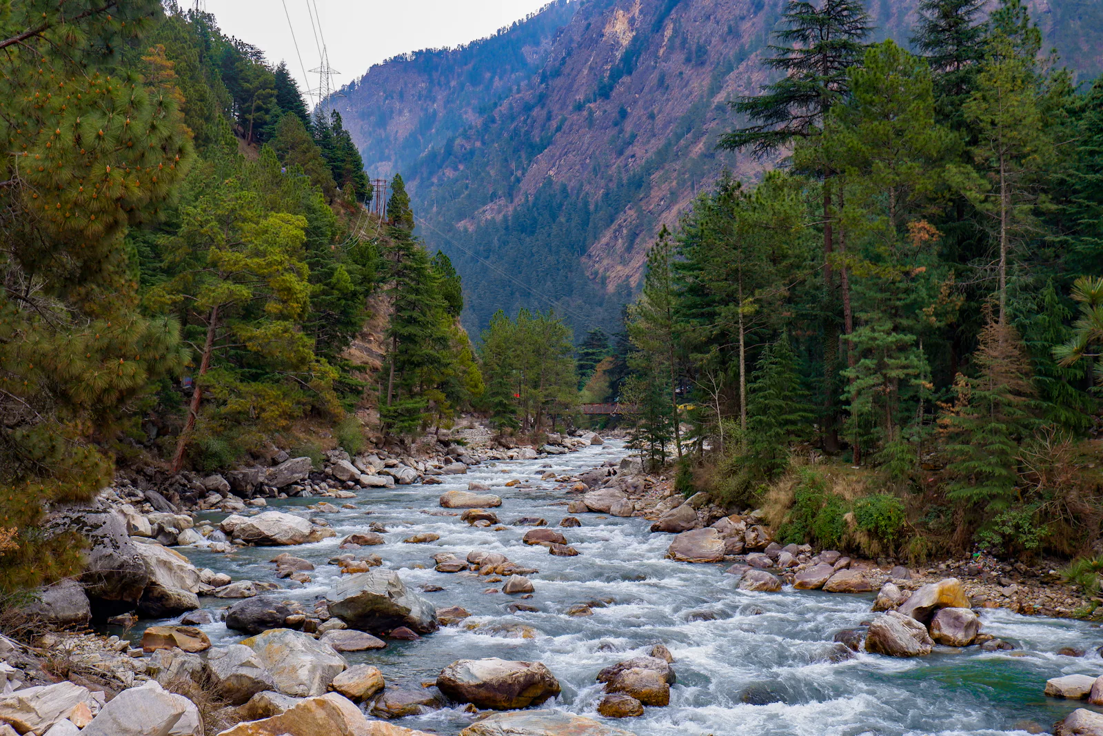 A view in the Kasol area of Himachal Pradesh