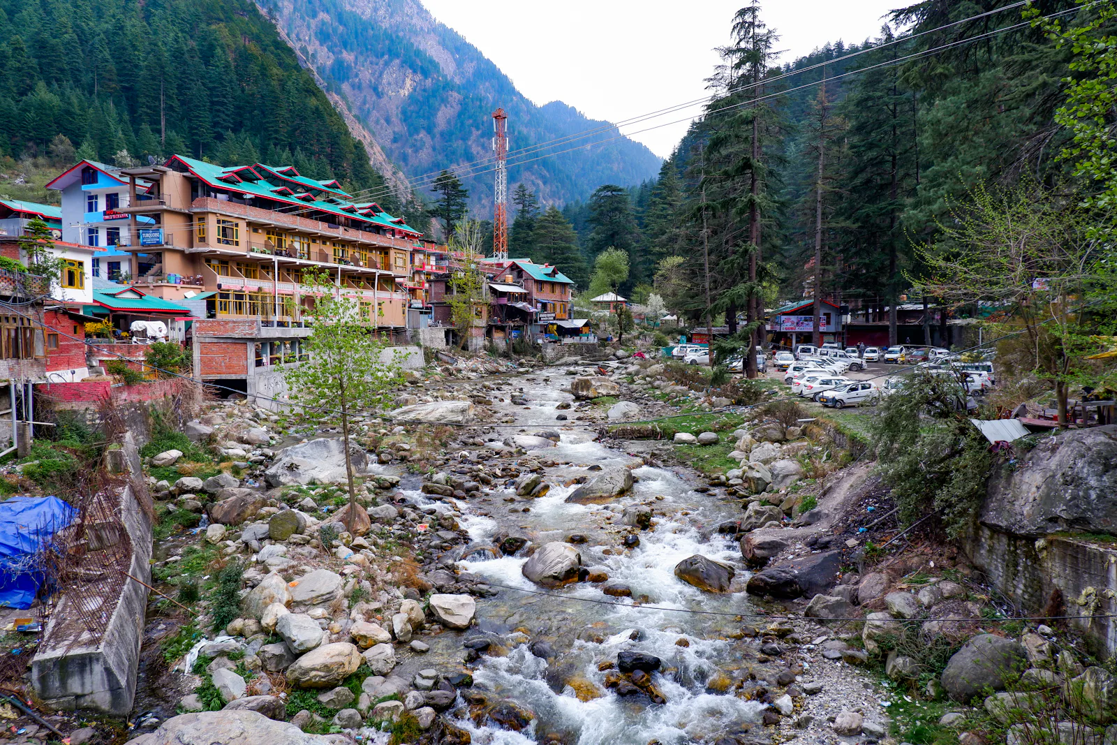A view in the Kasol area of Himachal Pradesh