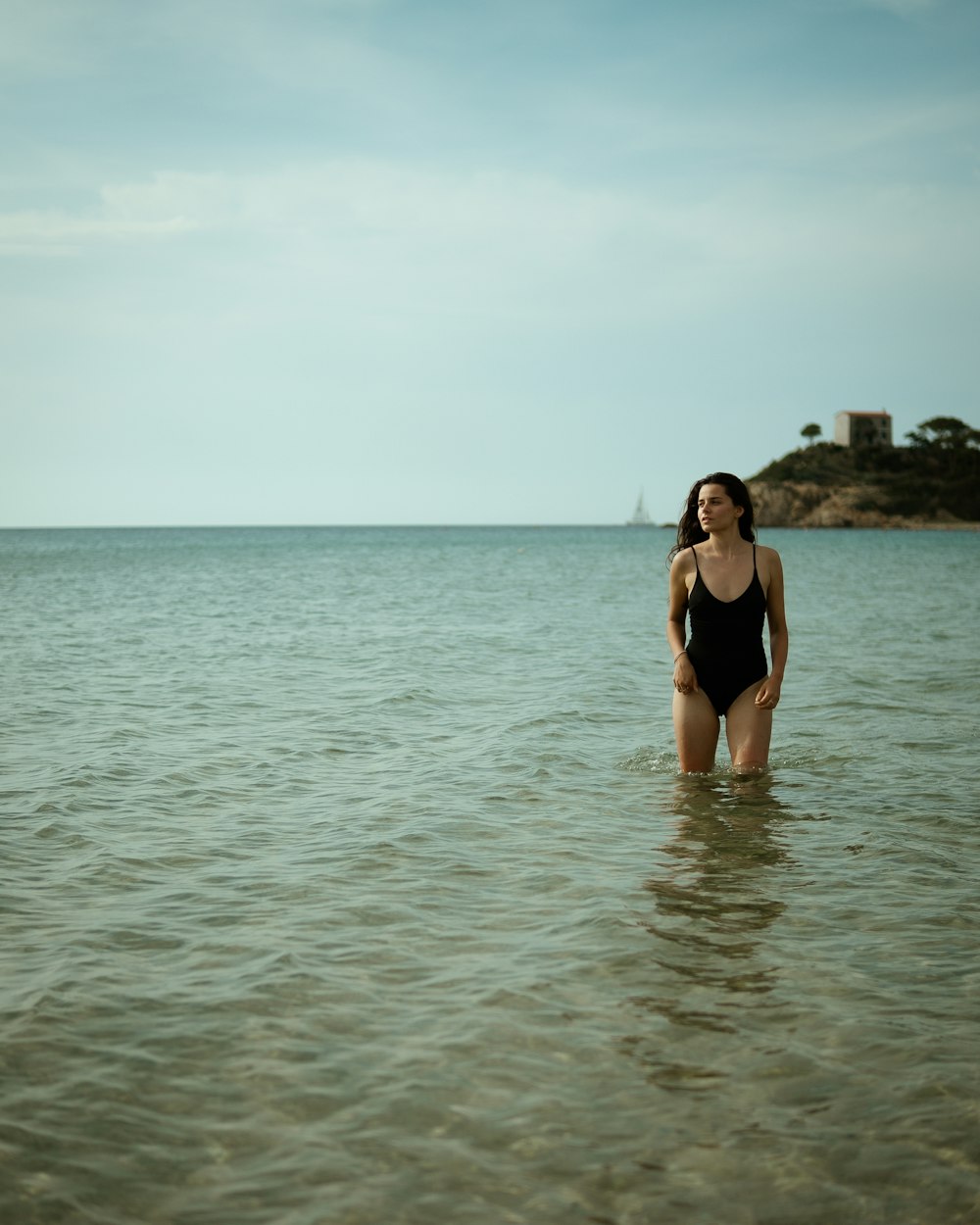 a person standing in water