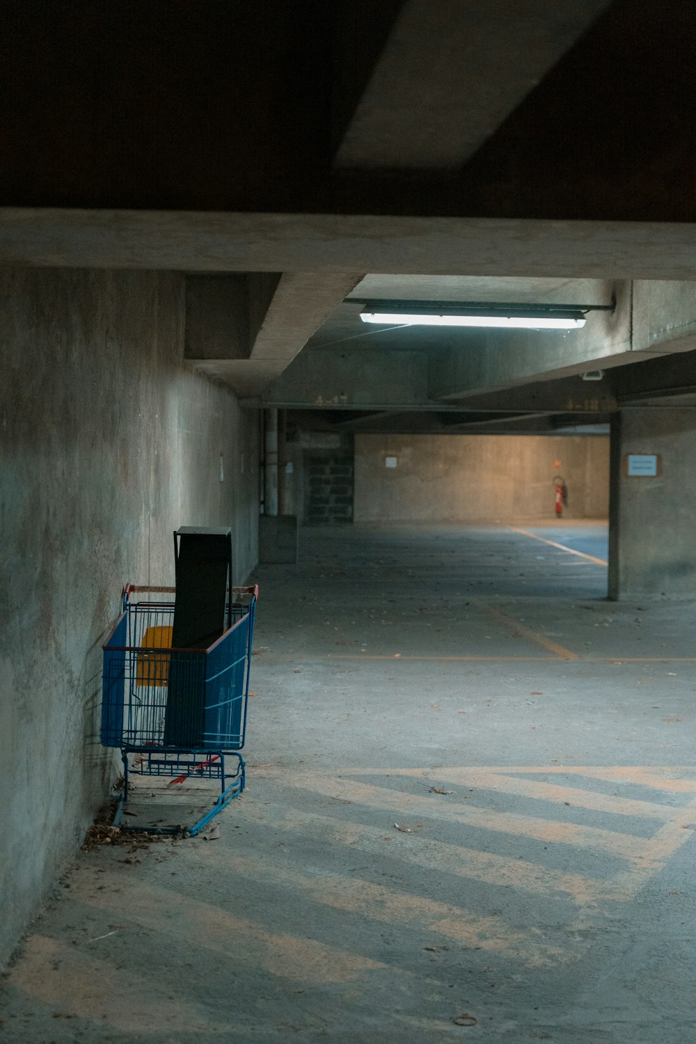 a person walking in a tunnel