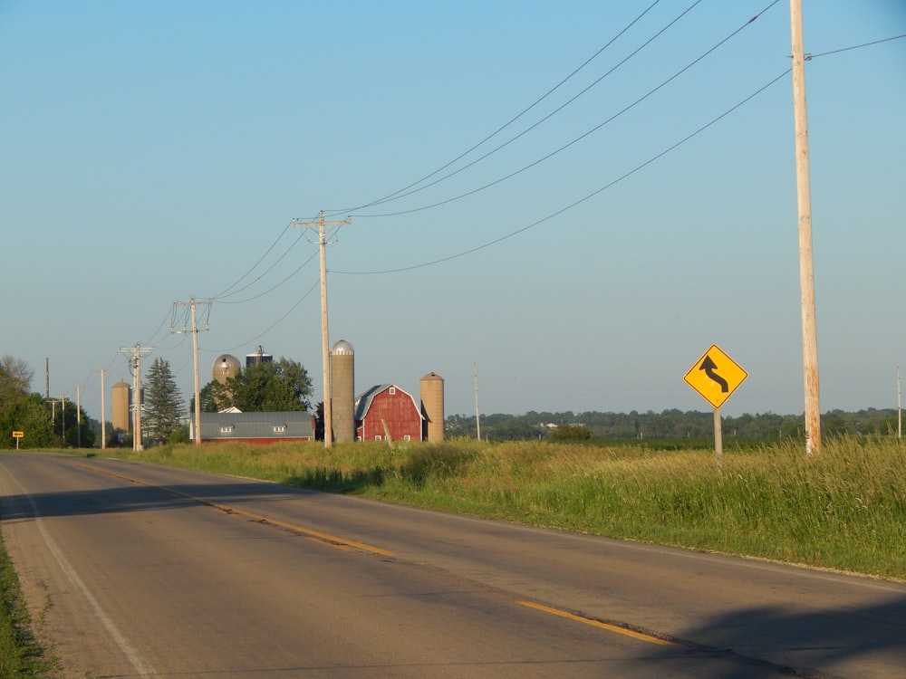 a road with a sign on it