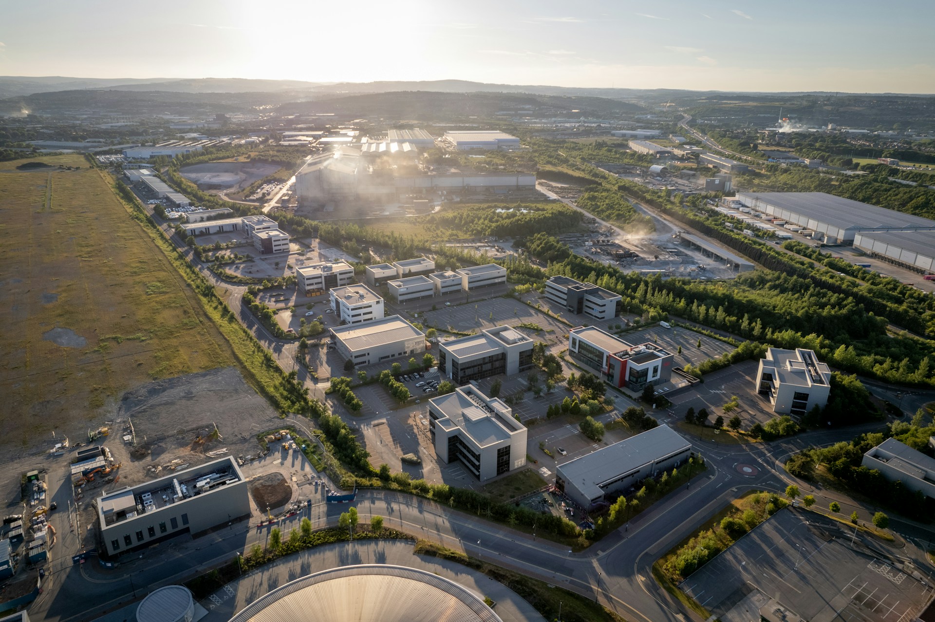 a city with many buildings