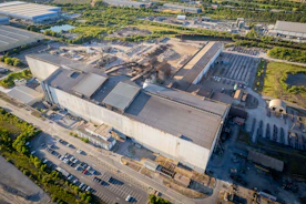 aerial view of a large building