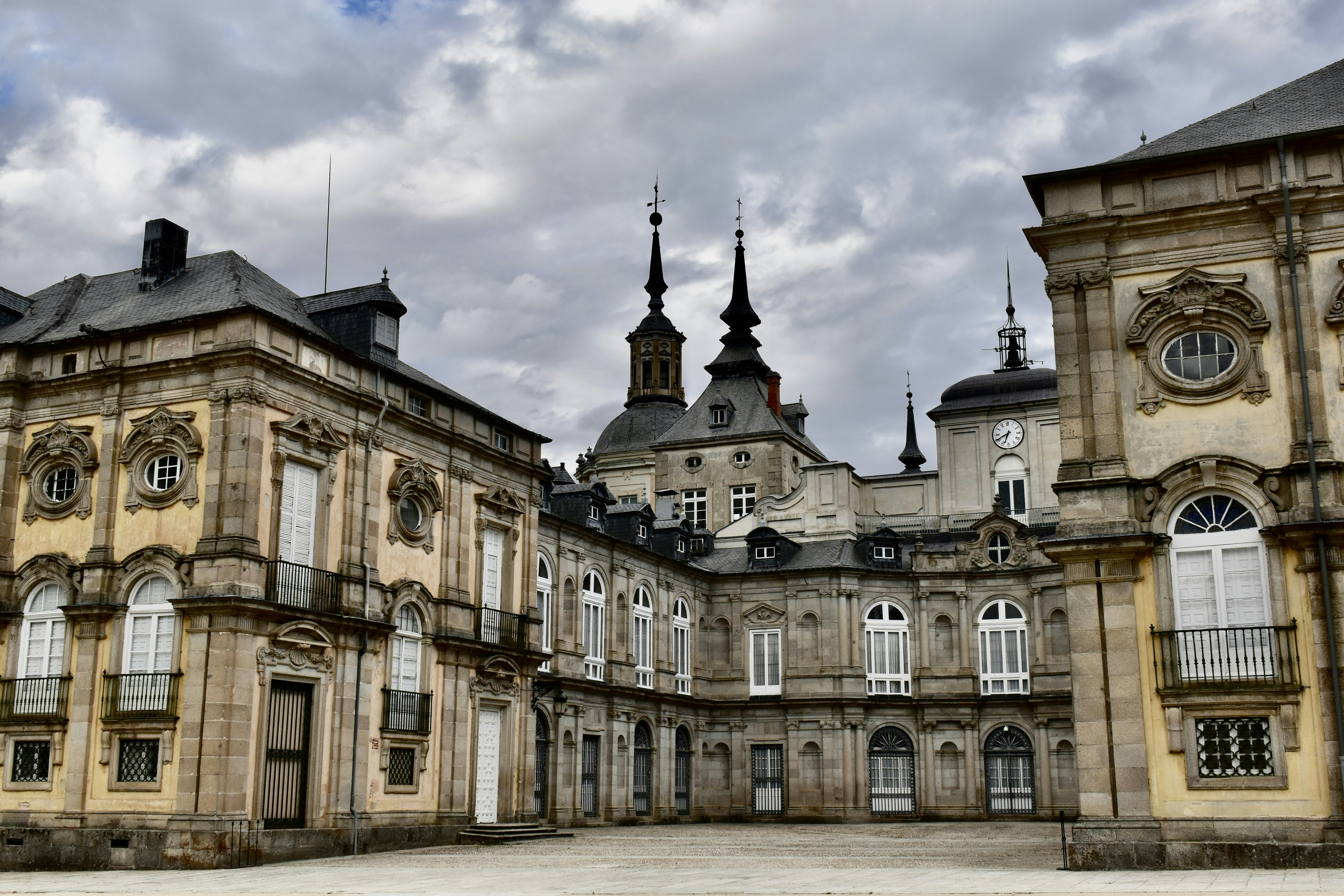 a large building with a tower