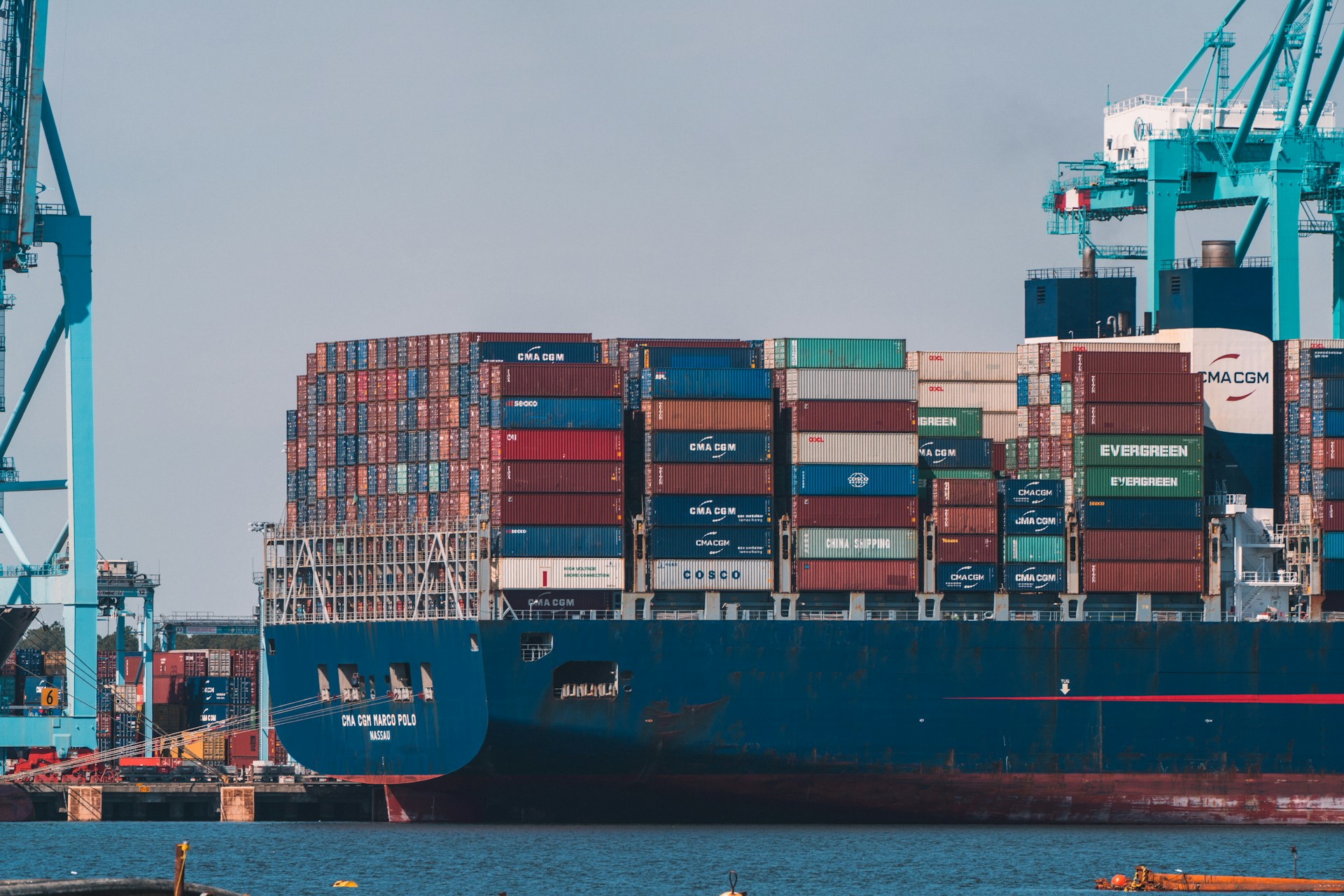 a large cargo ship carrying containers
