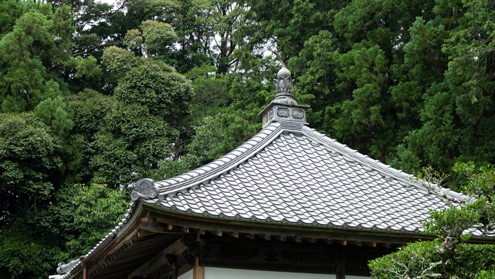 a building with a statue on top