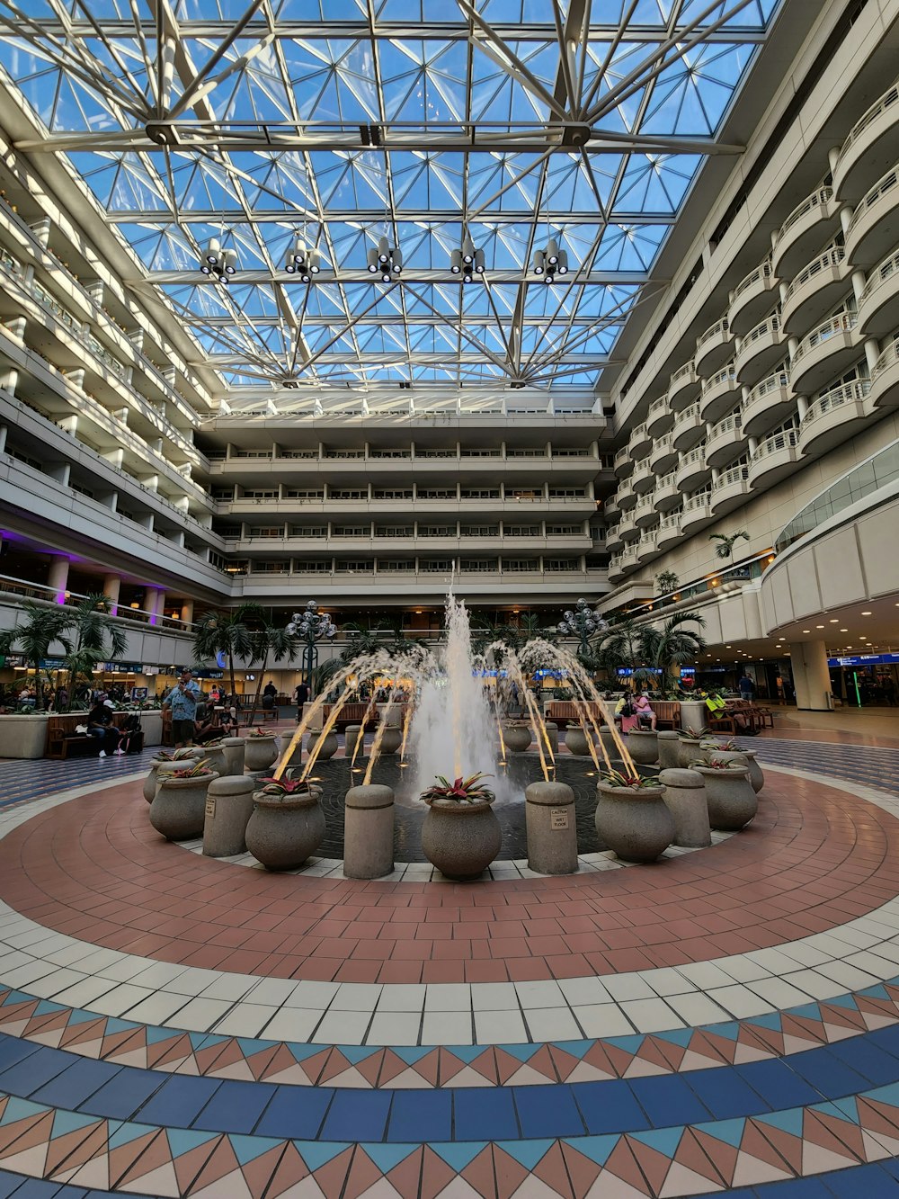 a fountain in a building