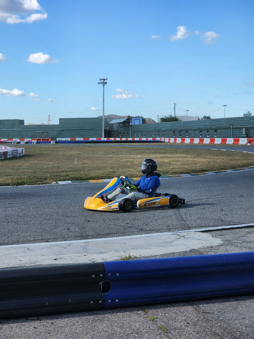 a child in a go kart
