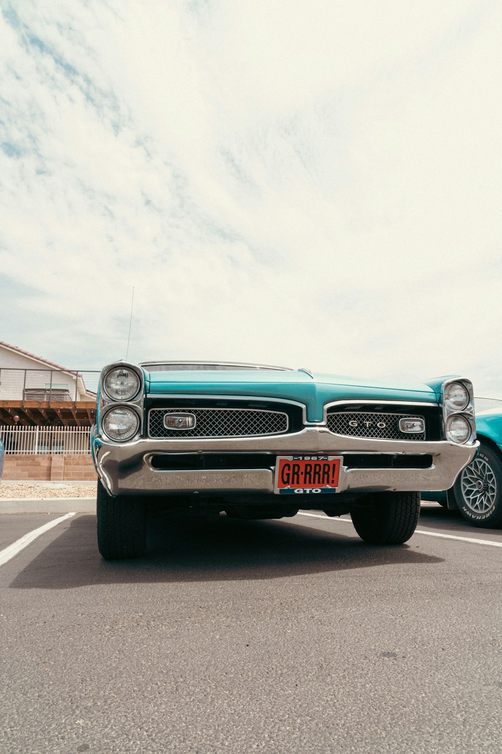 a car parked in a parking lot