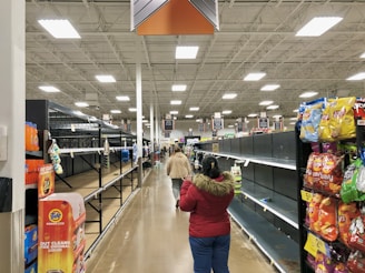 people in a grocery store