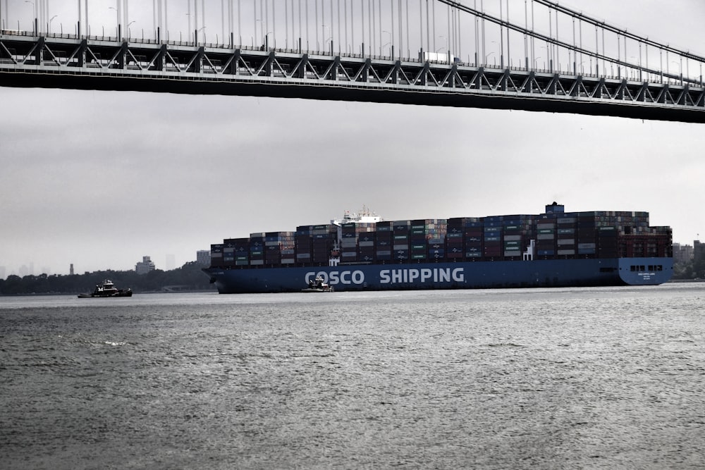 a large ship on the water