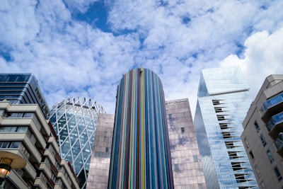 a group of tall buildings