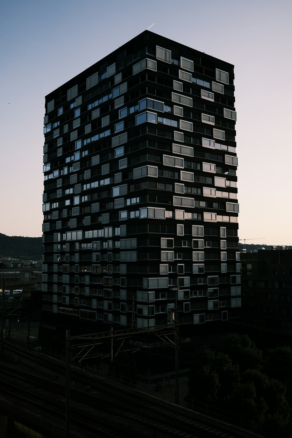 a tall building with many windows