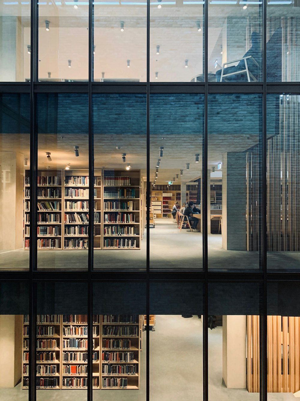 a building with a glass front