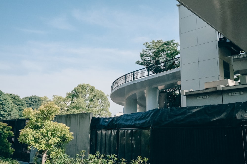 a building with a bridge over it