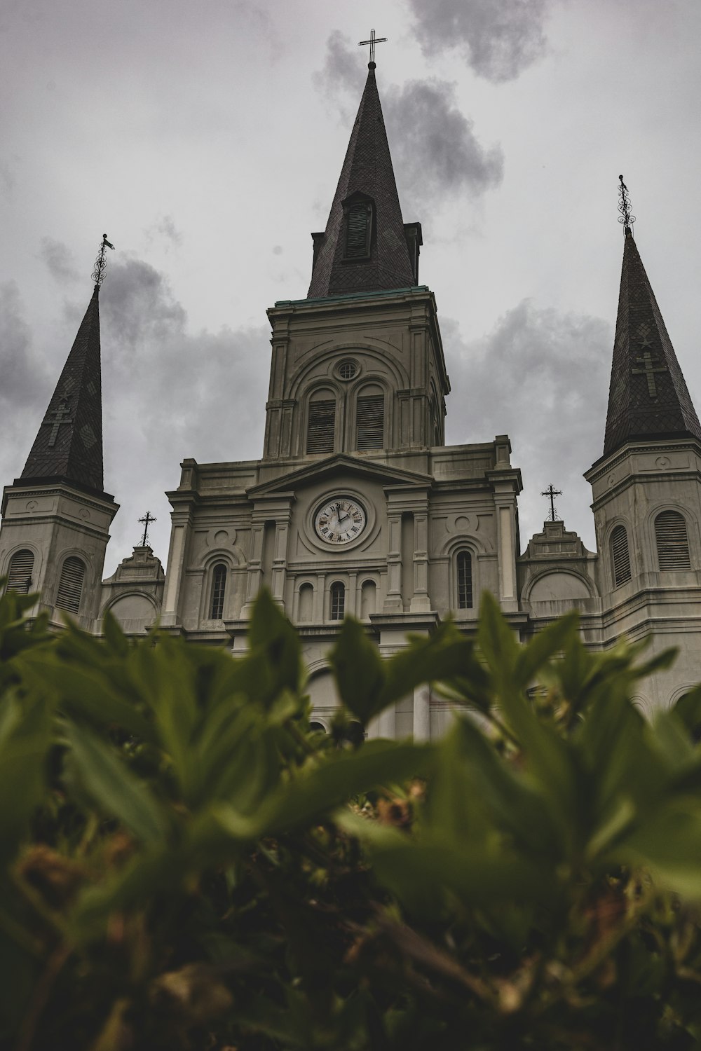 a clock on a tower of a church