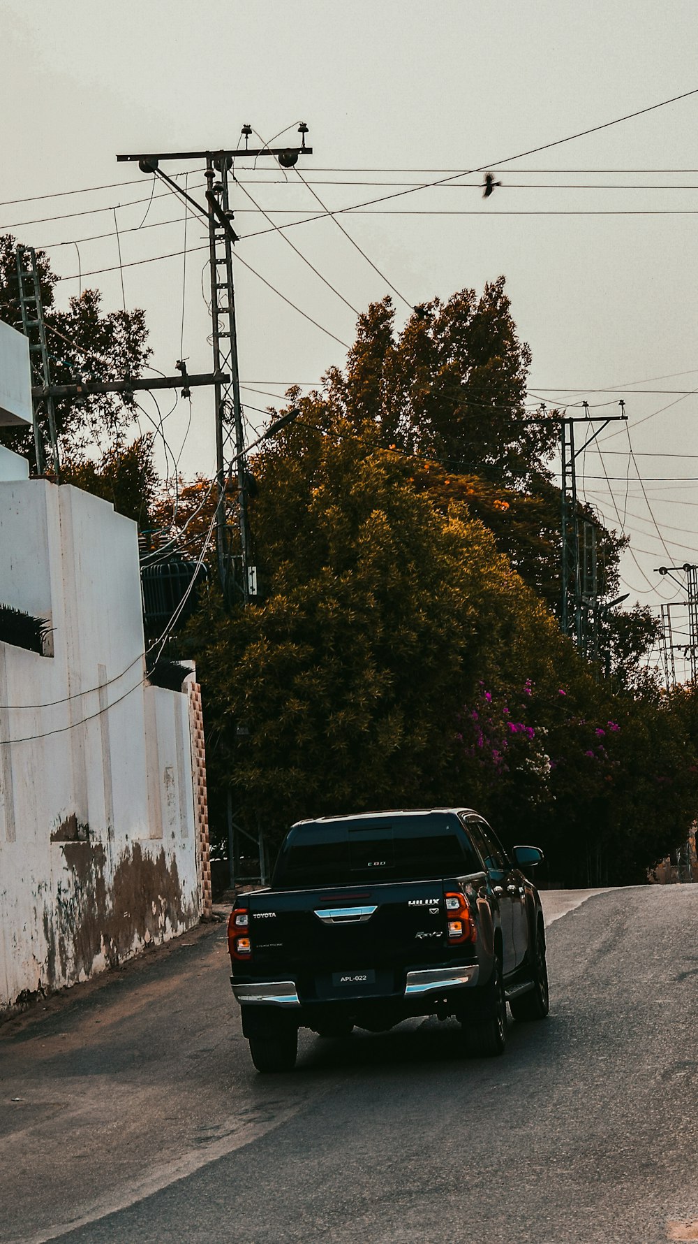 a truck on a road