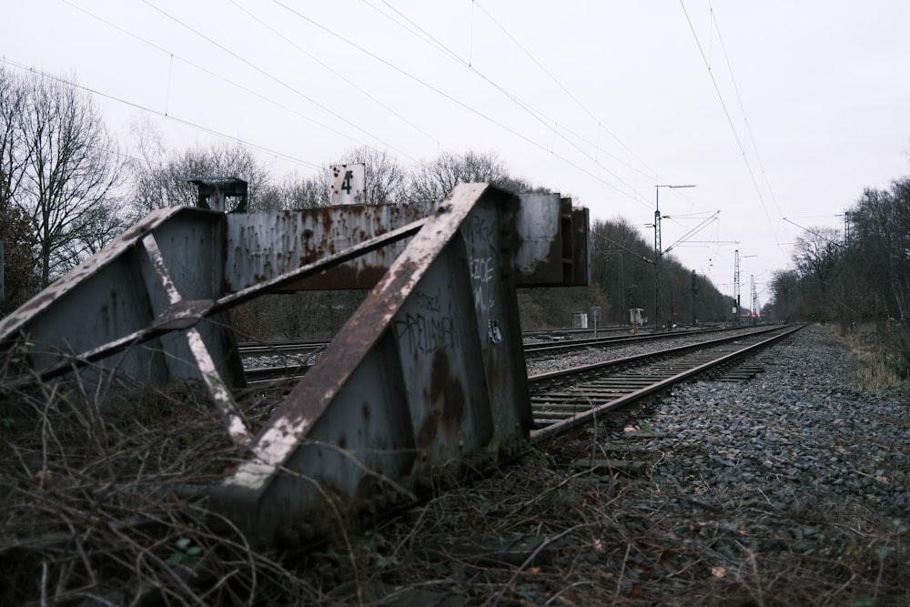 a train car on the tracks