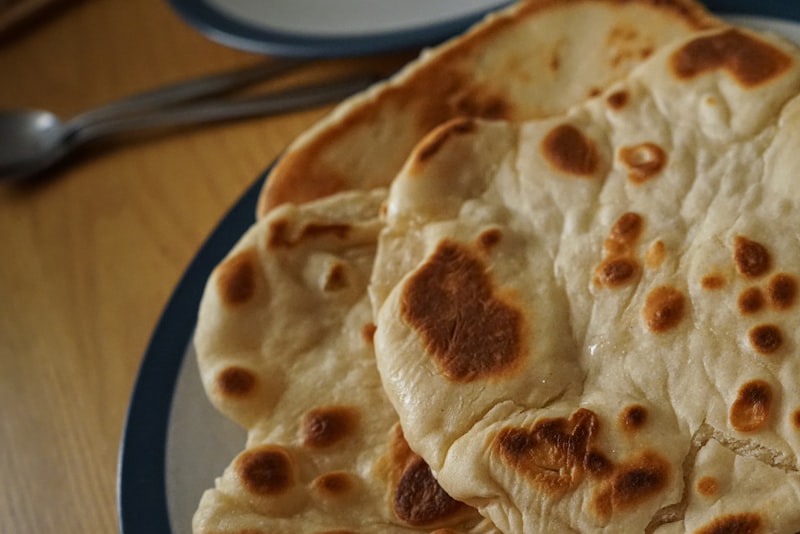 Fresh naan bread