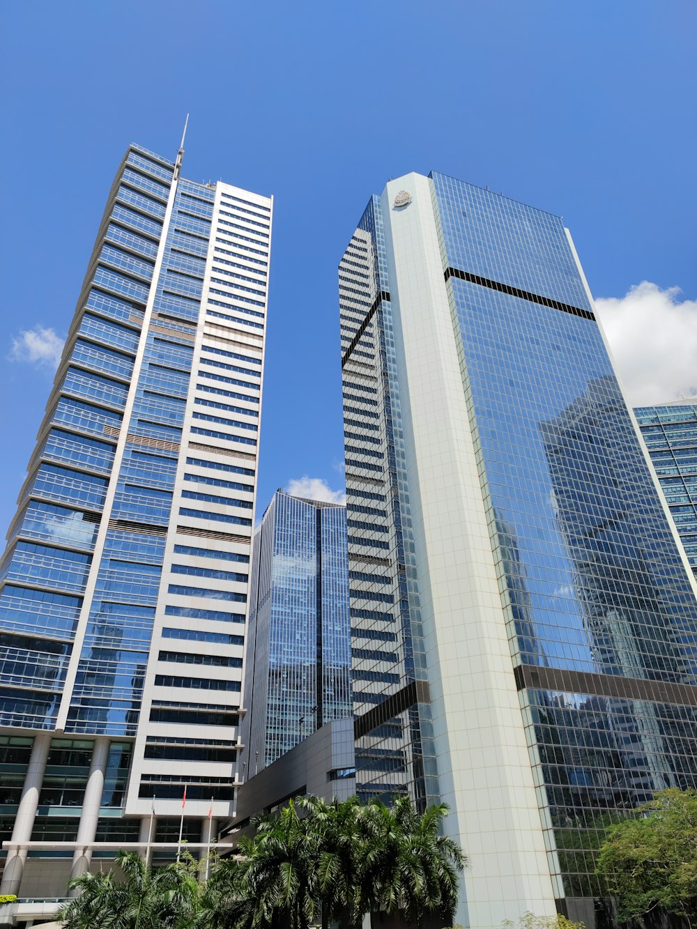 a few skyscrapers in a city