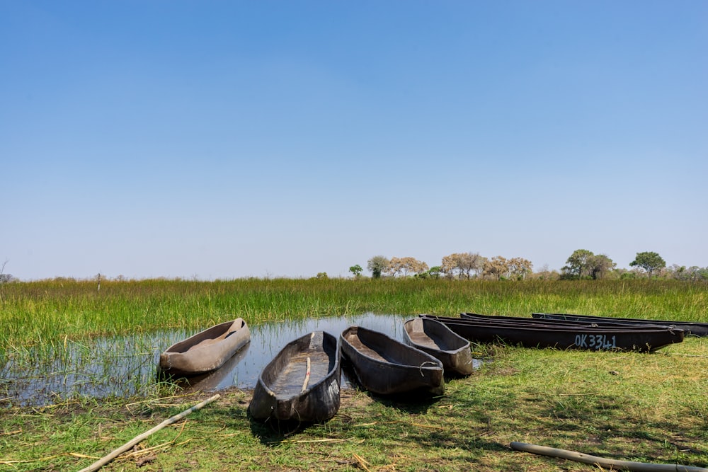 a group of tires in a field