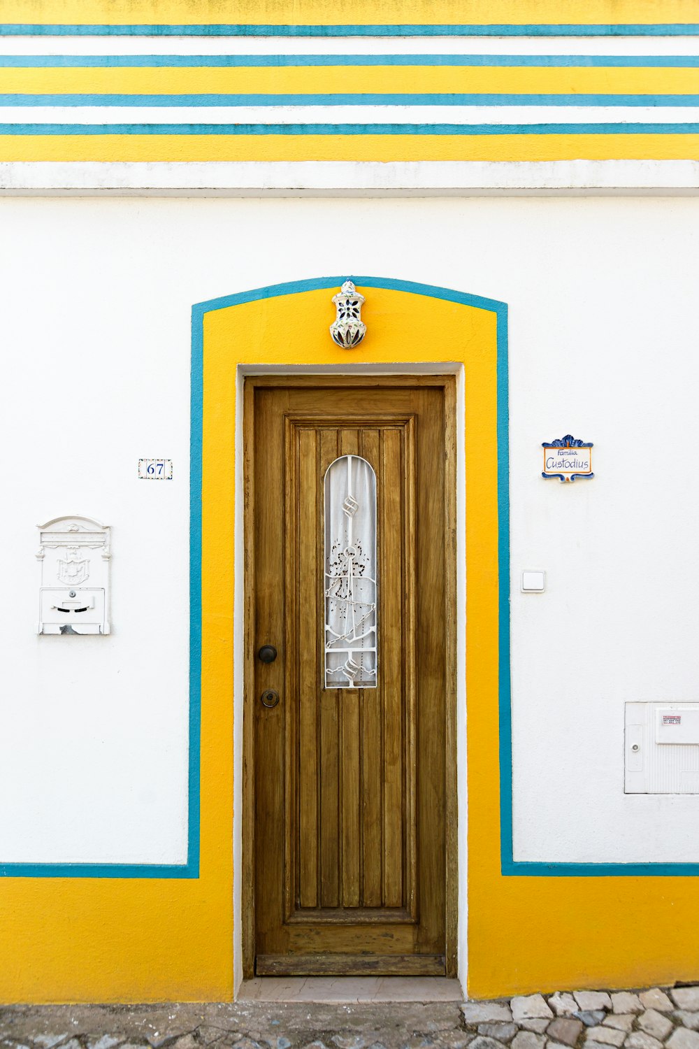 a sign above a door