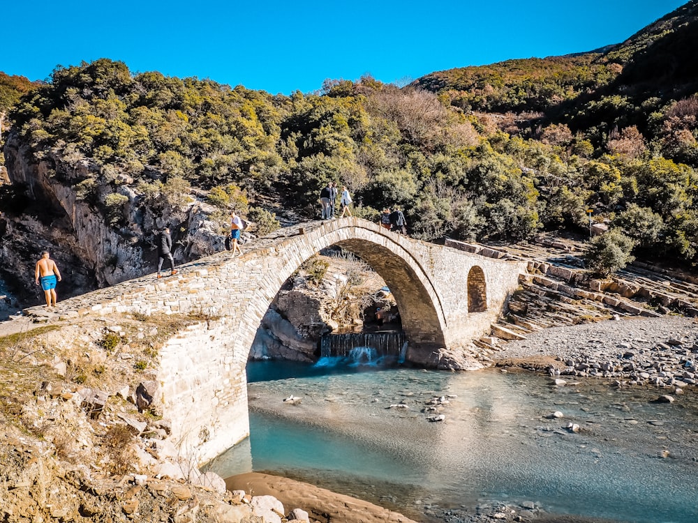 a bridge over a river